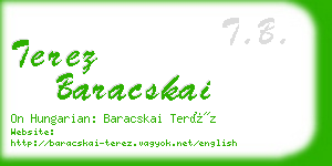 terez baracskai business card